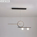 Modern black and gold ring island lighting – dining room ceiling light