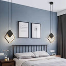 Modern black and gold ring pendant lamp for dining room led light
