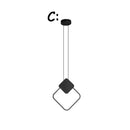 Modern black and gold ring pendant lamp for dining room led light