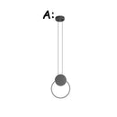 Modern black and gold ring pendant lamp for dining room led light