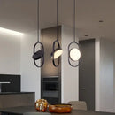 Modern black and gold trumpet pendant light for dining room