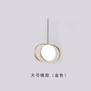 Modern black and gold trumpet pendant light for dining room