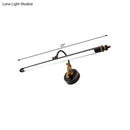 Modern black and gold tubular led wall light bathroom sconce
