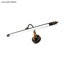 Modern black and gold tubular led wall light bathroom sconce