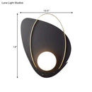 Modern black and gold wall lamp with white glass shade bedroom sconce