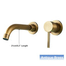 Modern black and gold wall mounted basin faucet bathroom mixer tap