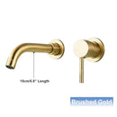 Modern black and gold wall mounted basin faucet bathroom mixer tap