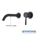 Modern black and gold wall mounted basin faucet bathroom mixer tap