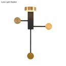 Modern black and gold wall sconce – living room led light