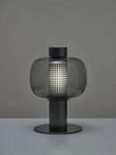 Modern black and gray glass table light bedroom bedside lamp