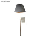 Modern black and nickel sconce light bedroom direct wired electric
