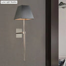 Modern black and nickel sconce light bedroom direct wired electric