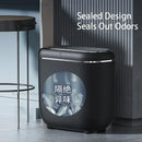 Modern black and silver automatic sensor trash can kitchen
