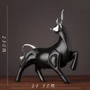 Modern black and silver bull sculpture living room decorfigurine