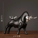 Modern black and silver bull sculpture living room decorfigurine