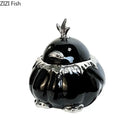 Modern black and silver duck shaped ceramic ashtray living room decor
