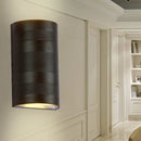 Modern black and silver outdoor wall lamp warm white sconce