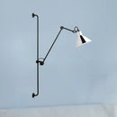 Modern black and white articulated bedroom wall lamp direct wired