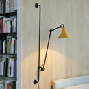 Modern black and white articulated bedroom wall lamp direct wired