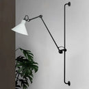 Modern black and white articulated bedroom wall lamp direct wired