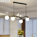Modern black and white bird island light dining room cord length adjustable