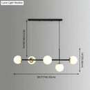 Modern black and white bird linear island pendant light dining room