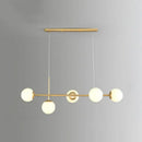 Modern black and white bird linear island pendant light dining room