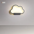 Modern black and white clouds wall lamp – kids bedroom lighting