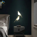 Modern black and white crow led floor lamp living room decor