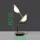 Modern black and white crow led floor lamp living room decor