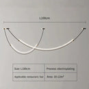 Modern black and white designer arc line dining room chandelier