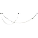 Modern black and white designer arc line dining room chandelier