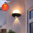 Modern black and white dome led wall lamp bedroom and garden light