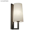Modern black and white fabric wall lamp for bedroom lighting