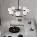DecorBites™ Brass and White Glass Pendant Lamp with Adjustable Height
