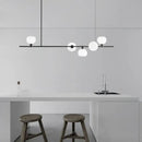DecorBites™ Brass and White Glass Pendant Lamp with Adjustable Height