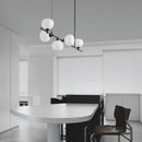 DecorBites™ Brass and White Glass Pendant Lamp with Adjustable Height