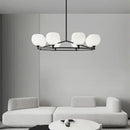 DecorBites™ Brass and White Glass Pendant Lamp with Adjustable Height