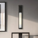 Modern black and white glass tubular wall mount light bedroom sconce