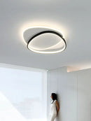 Modern black and white led ceiling lamp for bedroom