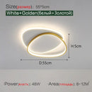Modern black and white led ceiling lamp for bedroom