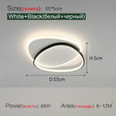 Modern black and white led ceiling lamp for bedroom
