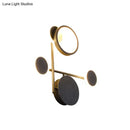 DecorBites™ Contemporary LED Wall Sconce in Metallic Round Design - Black, 2/3/4 Lights