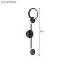 DecorBites™ Contemporary LED Wall Sconce in Metallic Round Design - Black, 2/3/4 Lights