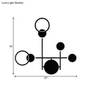 DecorBites™ Contemporary LED Wall Sconce in Metallic Round Design - Black, 2/3/4 Lights