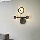 DecorBites™ Contemporary LED Wall Sconce in Metallic Round Design - Black, 2/3/4 Lights