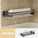 Modern black and white two tier dish drainer rack kitchen storage