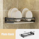 Modern black and white two tier dish drainer rack kitchen storage