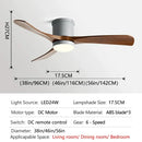 Modern black and wood 46in led ceiling fan for bedrooms
