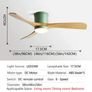 Modern black and wood 46in led ceiling fan for bedrooms